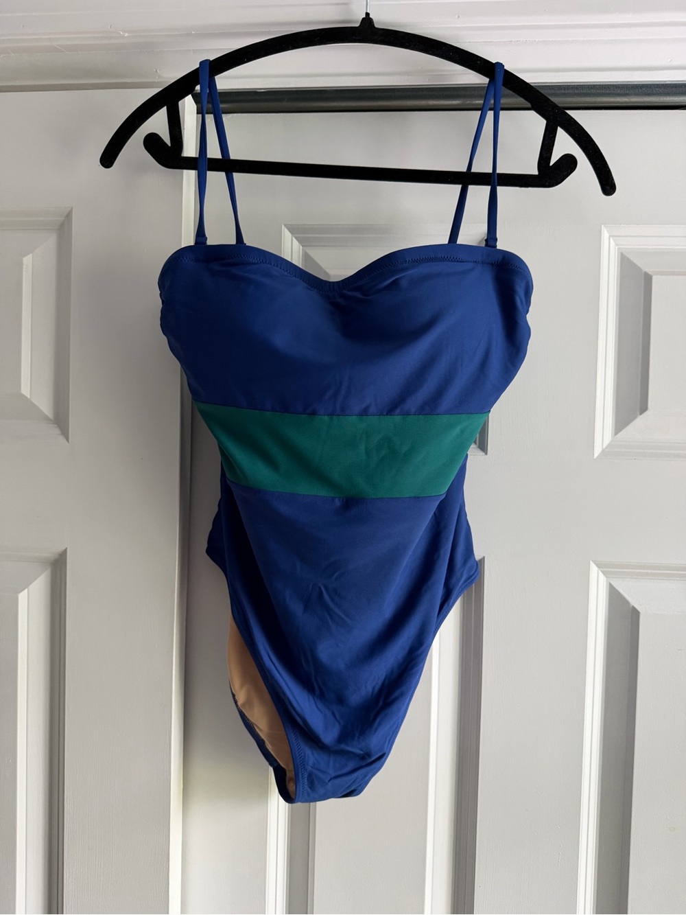 J. Crew Royal Blue One-Piece with Teal Band